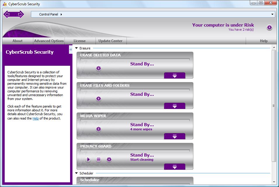 CyberScrub Security With Media Wiper screenshot